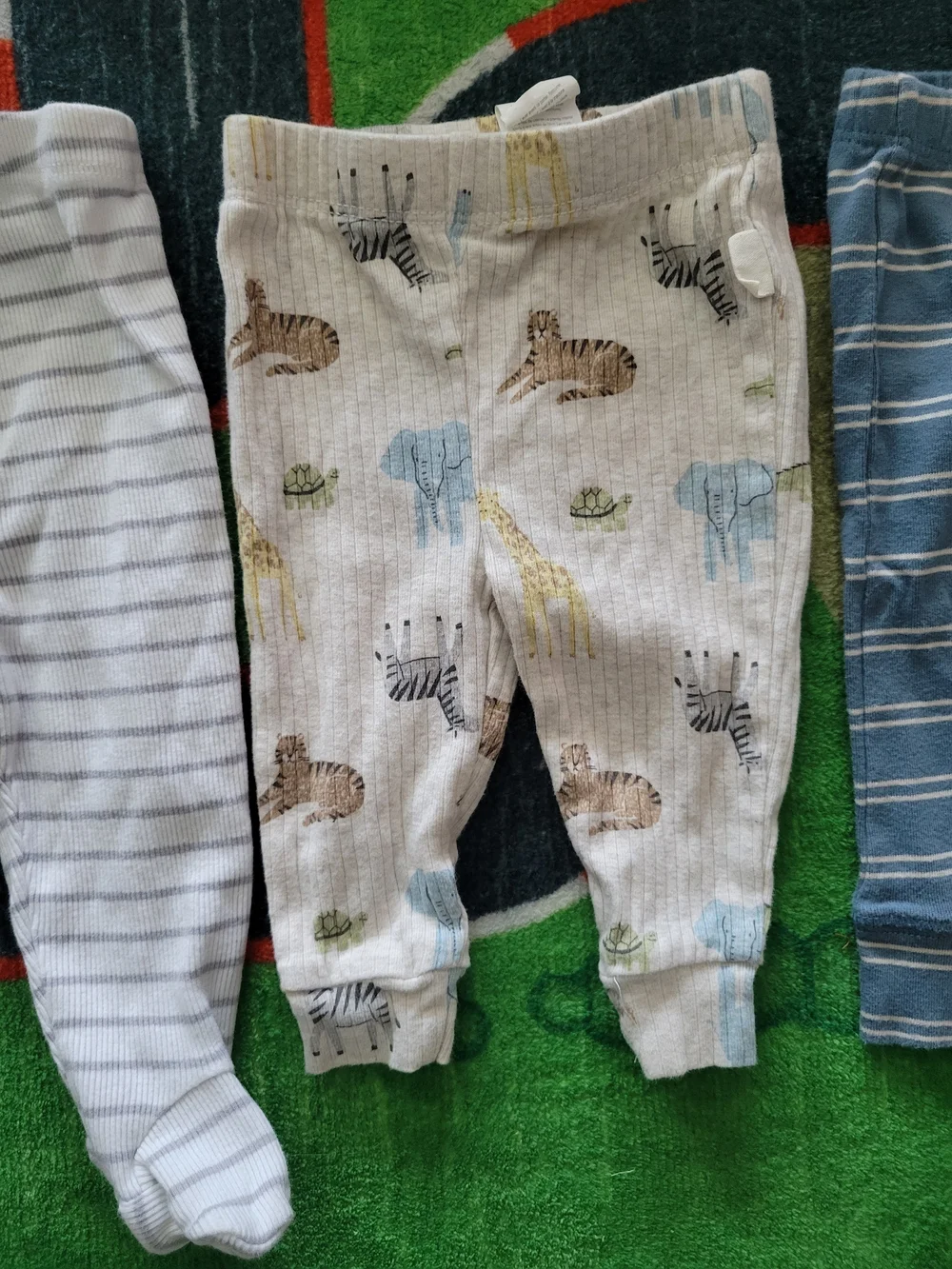 4 Pack Of  Baby Footed And Non Fo Pants Set - Brands Chickpea, Carters, Rabbit+B